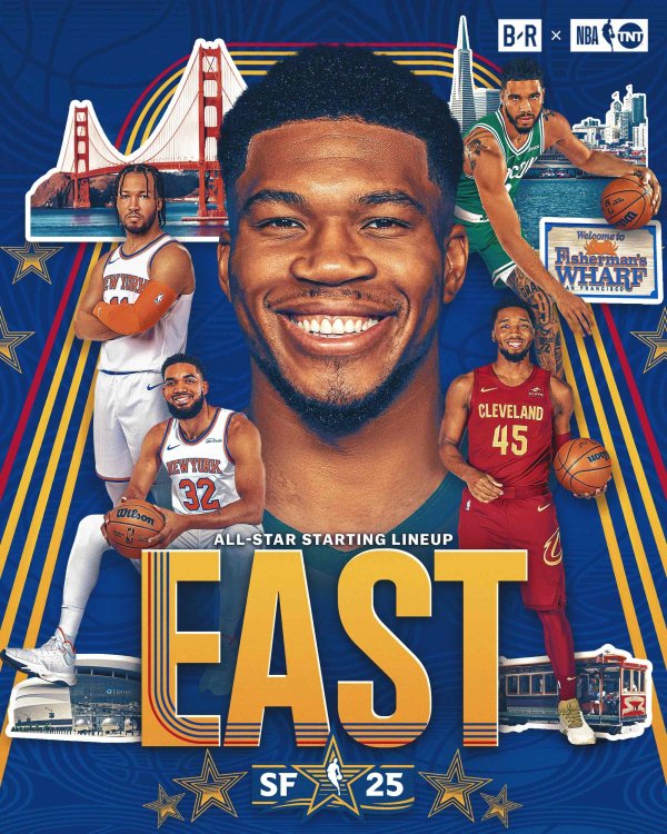 乾盘配资 NBA东部全明星首发：字母哥 塔图姆 唐斯 布伦森 米切尔