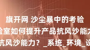 旗开网 沙尘暴中的考验：吹砂实验室如何提升产品抗风沙能力？_系统_环境_设备